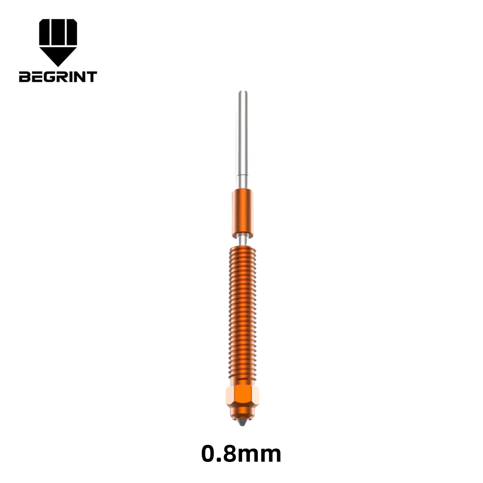 Eenhoorn mondstuk van gehard staal voor Creality K2/K2 Plus/K2Pro, volledig metalen Quick-Swap Creality Hi Hotend-spuitmonden Upgrade 0,2 mm/0,4 mm