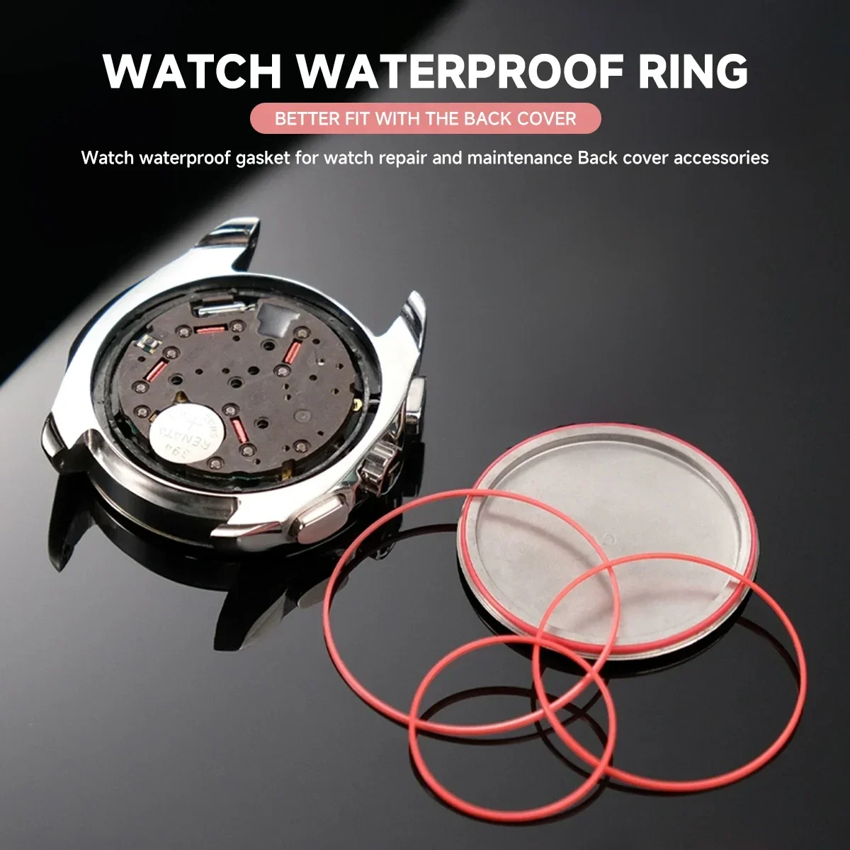 Red Gasket 0.6mm Thick 27.5-38.5mm O For TISSOT 1853 Sealing Ring Dust Ring Rubber Back Cover Ring Repair Watch O-Ring Accessori