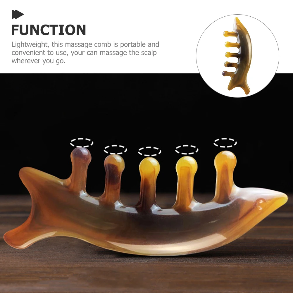 

Shark Comb Massage Brush 1Pc Resin Detangler Scalp Massager Long Hair Wet Dry Portable Durable Practical Lightweight