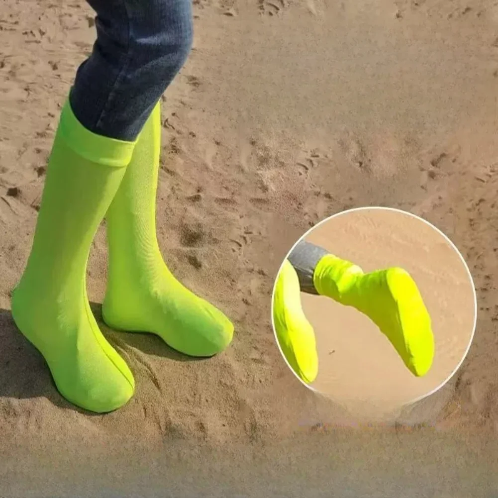 1pair Desert Shoe Cover Sandproof Breathable Full-wrap High Tube Foot Cover Outdoor Hiking High Leg Toe Covers Replace Accessory