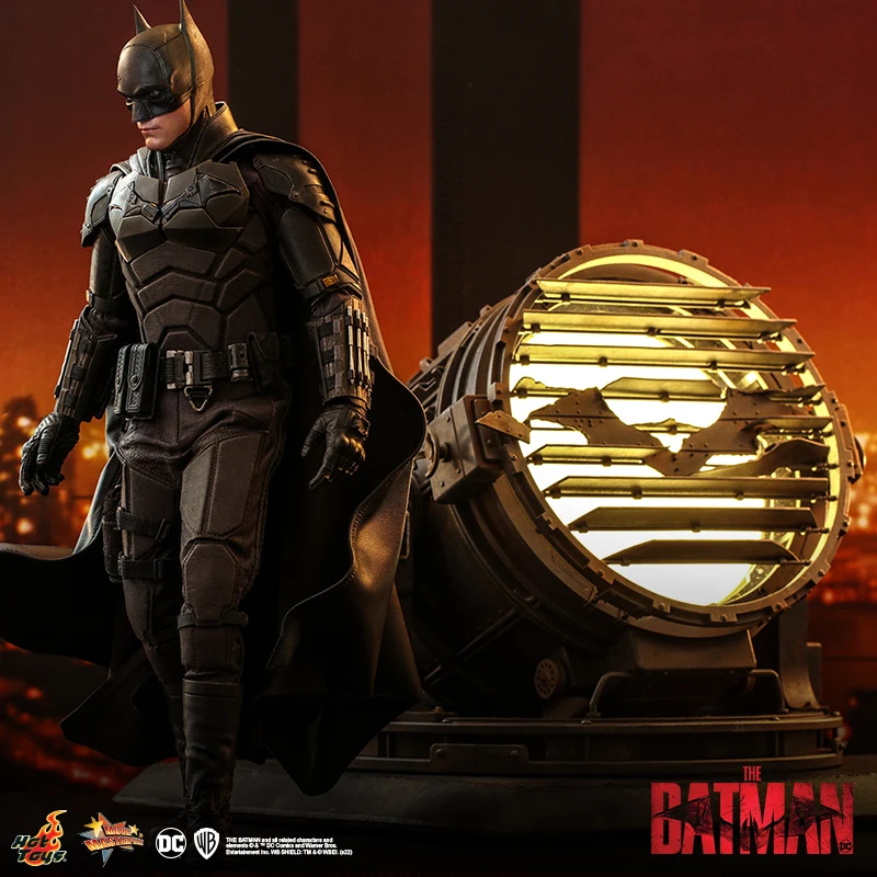 Hot Toys Batman Action Figure 1/6 Bat-Signal Figurine DC The Dark Knight Statue HT MMS639 Deluxe Edition Model Toy Christmas Gif