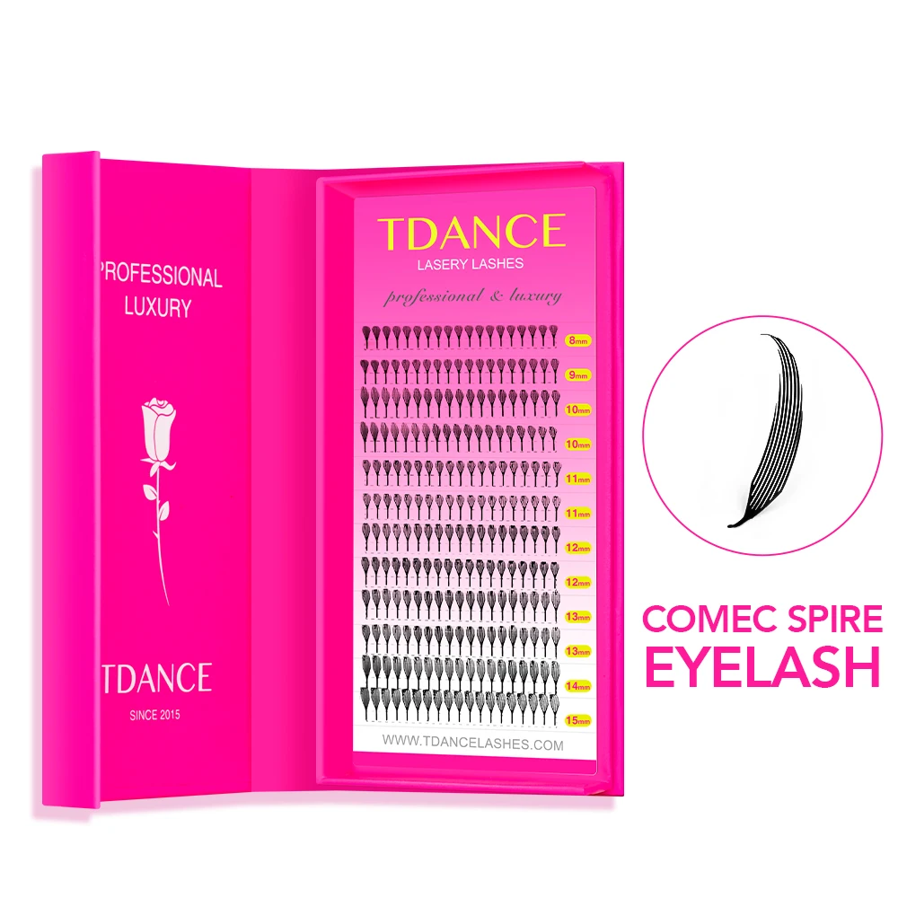 TDANCE Comic Lashes Einzelne Natürliche C D 0,07MM Künstliche Wimpern Superweiche Feder-Wimpern Schmale Vorgefertigte Spire-Form Wimpern – Detail 1