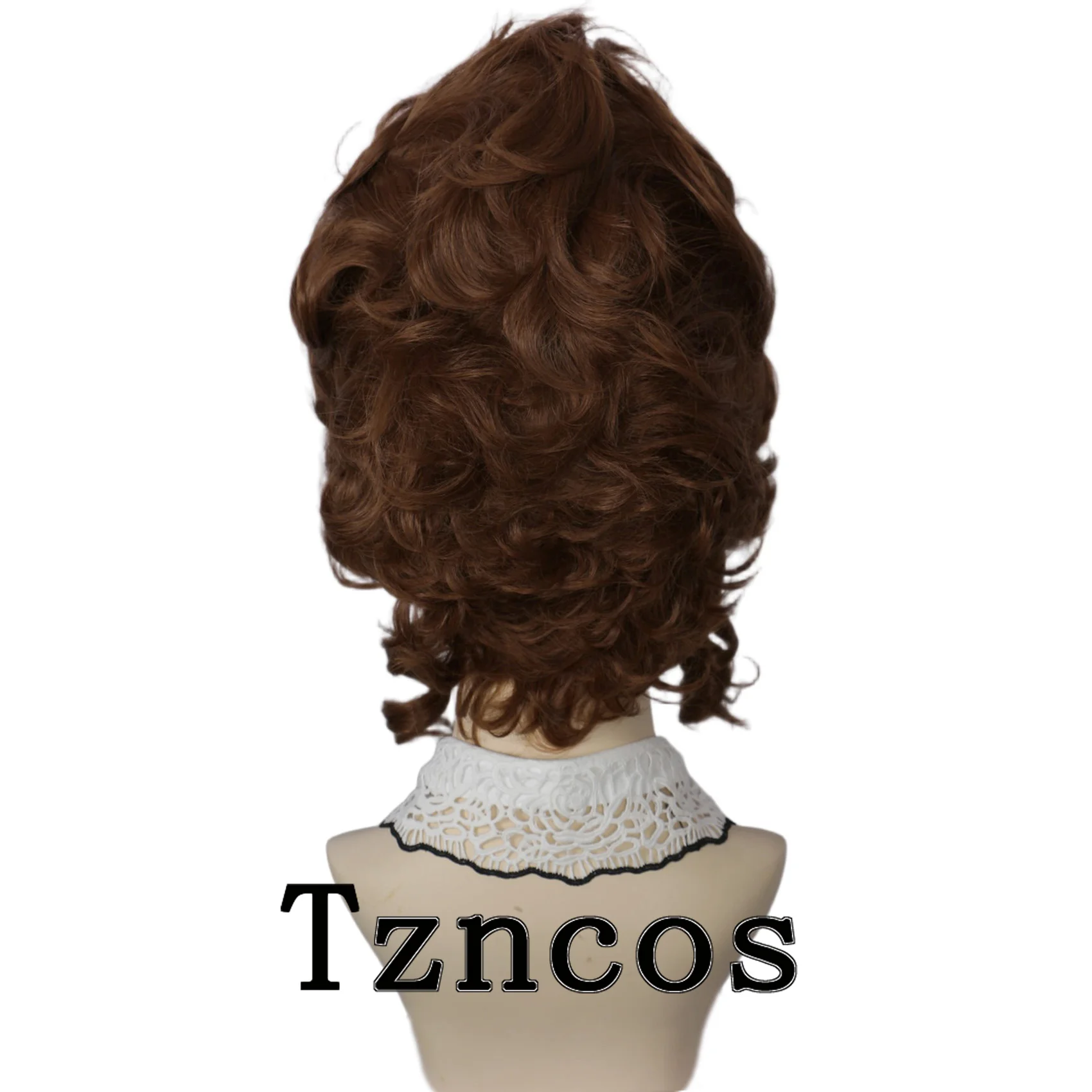 Tzncos Peluca de princesa estilo siglo XVIII, peluca de panal de Reina marrón para pelucas de Cosplay de Halloween