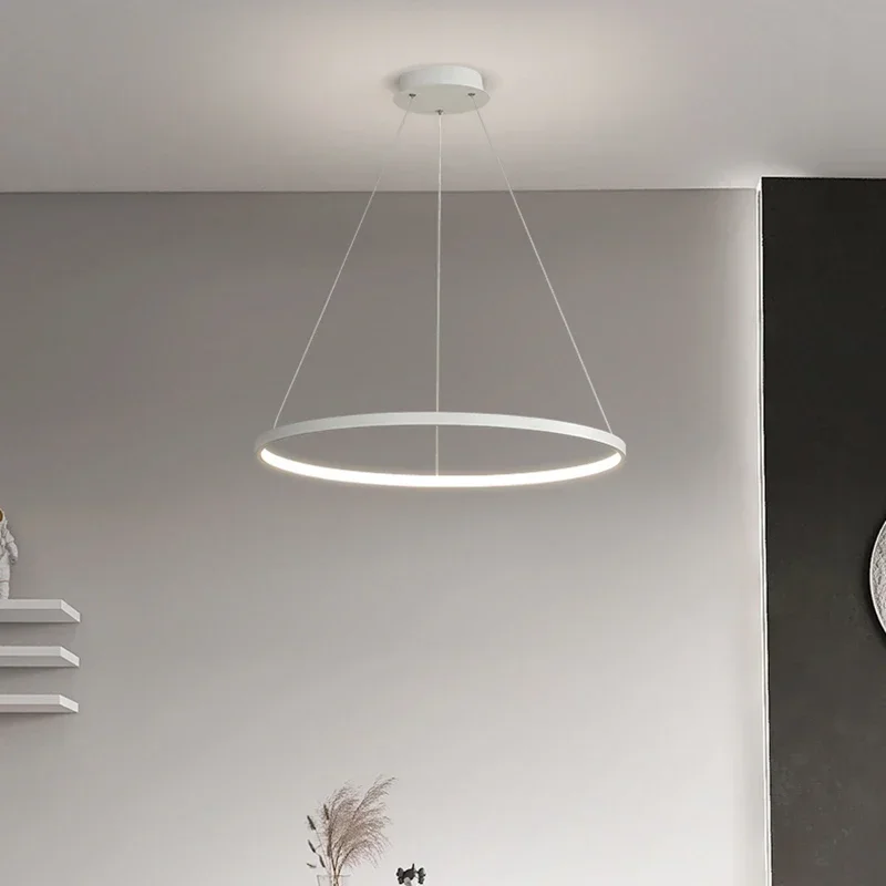 Moderne LED-Pendel leuchte für Wohnzimmer Esszimmer Schlafzimmer Villa Loft hängende Decken lampen Raum dekor Ring lampe Kronleuchter Glanz lampe