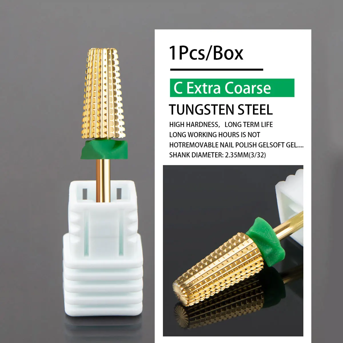 

5 In 1 Tungsten Steel Nail Drill Bits Carbide Left Right Hand Double Rotating Ways Milling Cutter Nail Manicure Polishing Tools