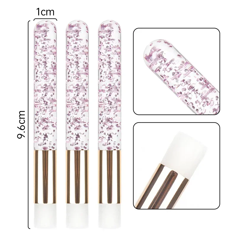 Sdotter 10 pcs Crystal Rod Eyelash Cleaning Brush lash Extension Eyebrow Nose Brushes Washing Skin Care Makeup Tool clean Suppli