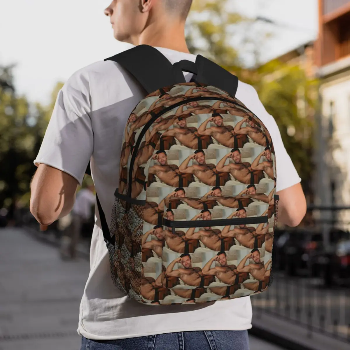 

Hugh Jackman Awesome Backpack Daypack Large Capacity Children BookBag School Bag Shoulder Bags for Men Women