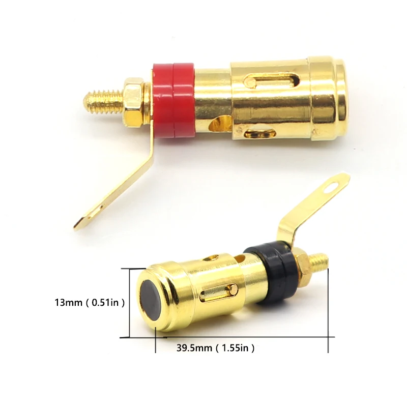 【2PCS】Gold-Plated Push-Type Spring Terminal Speaker Amplifier Spring Self-Locking Socket Push-Type Terminal