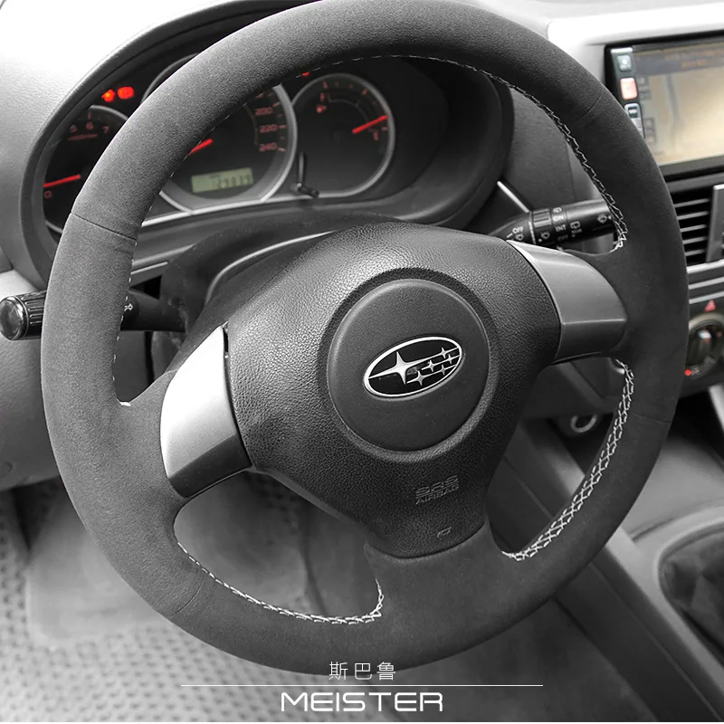 For Subaru Forester Impreza Impreza WRX Legacy 2008-2014 Hand Stitched Car Steering Wheel Cover Braid Steering Wheel Accessory