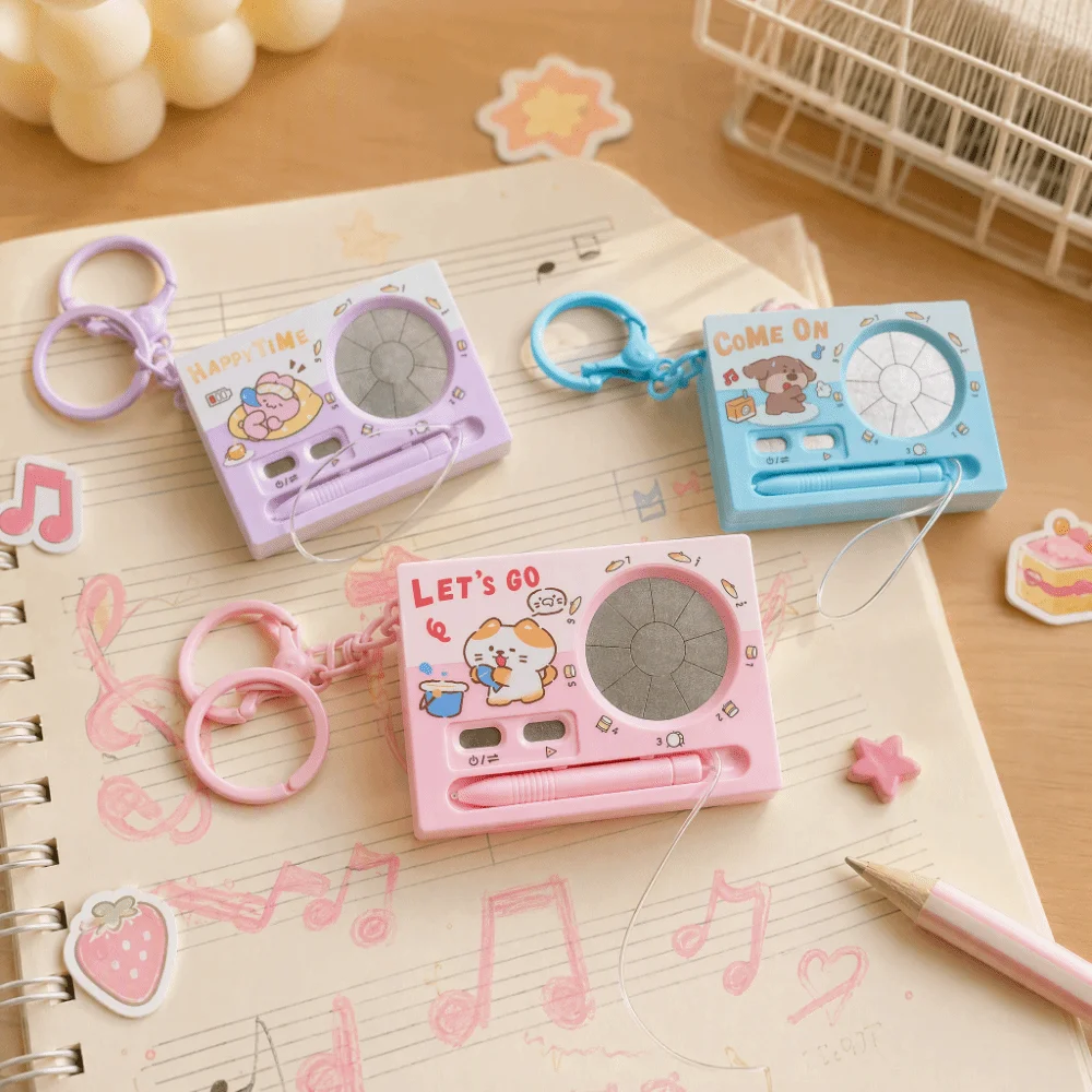 Compact Portable Size Music Instrument Keychain Lightweight Smooth Sturdy Plastic Sound Fidget Pendant Fine Polishing