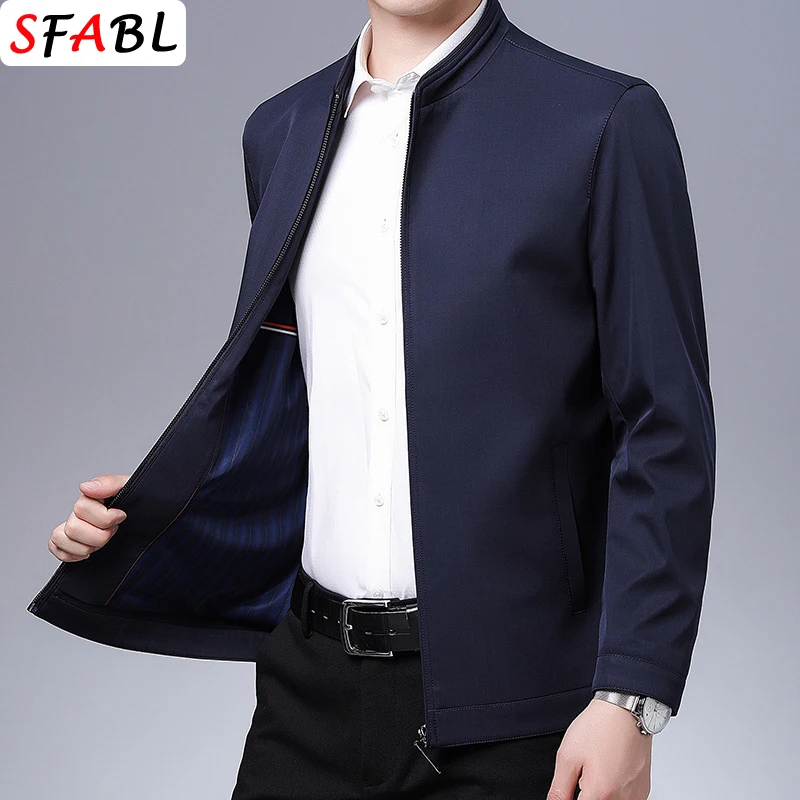 Einfarbig Jacke Männer Casual Jacke Frühling Herbst männer Jacken Slim Fit Luxus Full Zip Up Mäntel Männliche Oberbekleidung Zipper taschen
