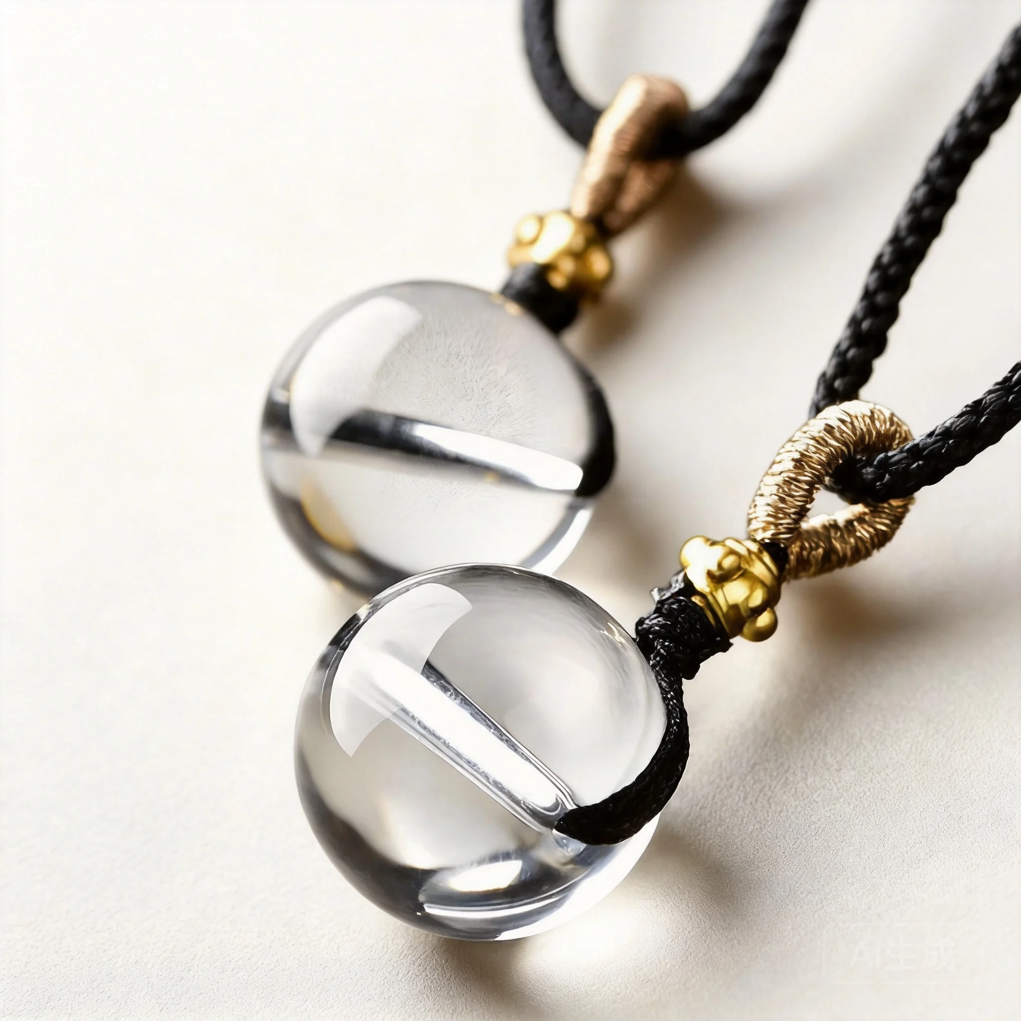 

Chinese Style Natural Clear Quartz Round Bead Pendant Lucky Fortune Good Luck Transparent Raw Crystal For Men Women Jewelry