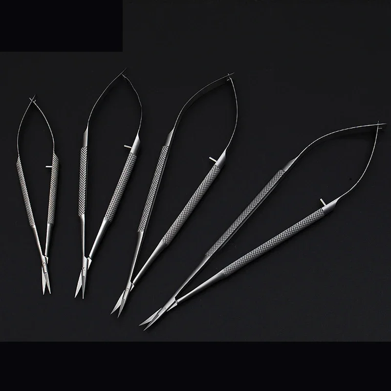 Ultrafine Microscissors Double Eyelid Corneal Scissors Capsular Clipping Surgical Tool for Suture Removal CanSO Opening