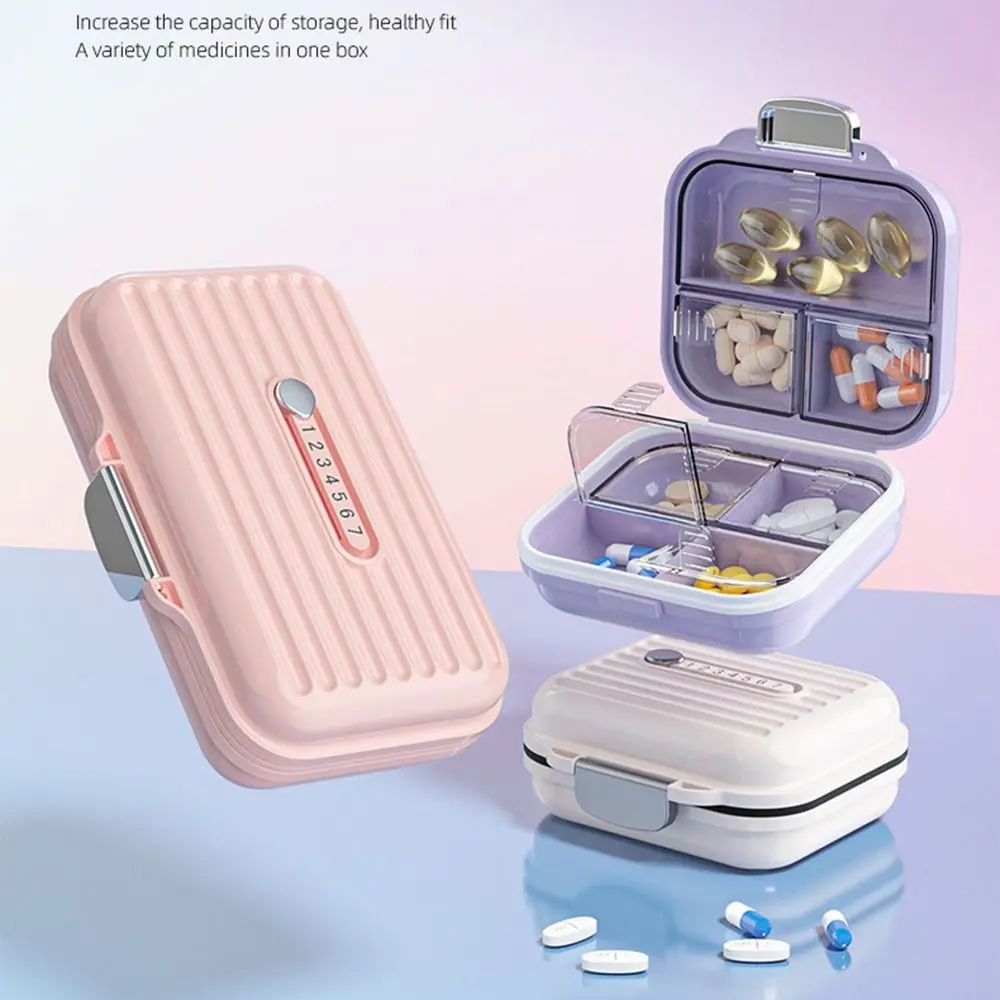 แบบพกพา Travel Pill Organizer ขนาดเล็กและขนาดใหญ่ 7 ช่องกล่องยารายสัปดาห์ Moisture-proof Airtight วิตามินคอนเทนเนอร์บ้าน