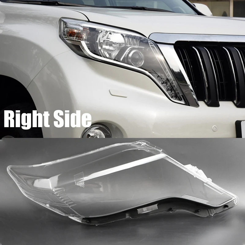 Für Toyota Prado Seite Auto Scheinwerfer Abdeckung Scheinwerfer Lampe transparente Lampen schirm Shell Linse Glas