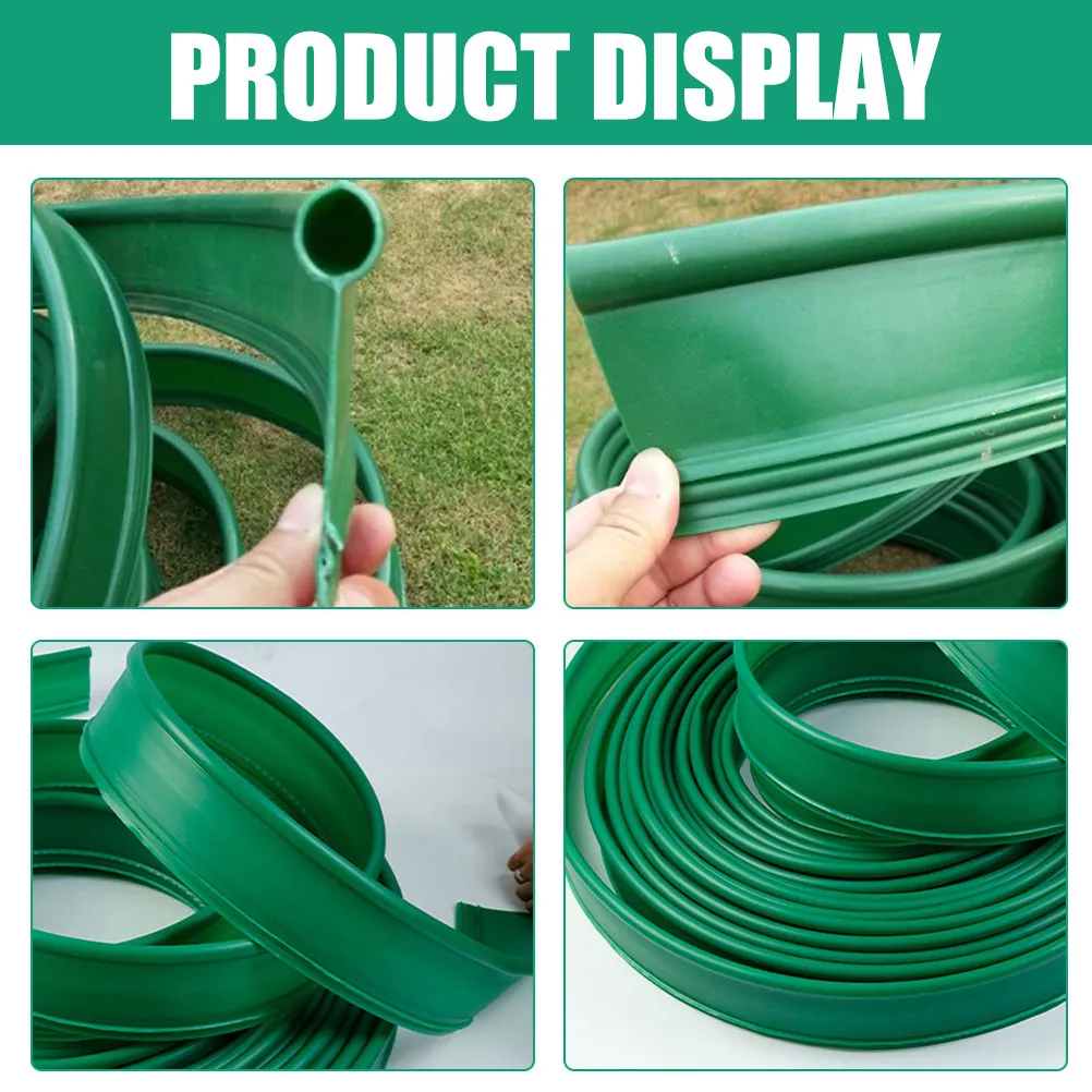 1 Roll DIY Landscape Edging Plastic Barrier Strip Garden Border Lawn Fencing Eco-Friendly Landscape Edging Belt for Gardening