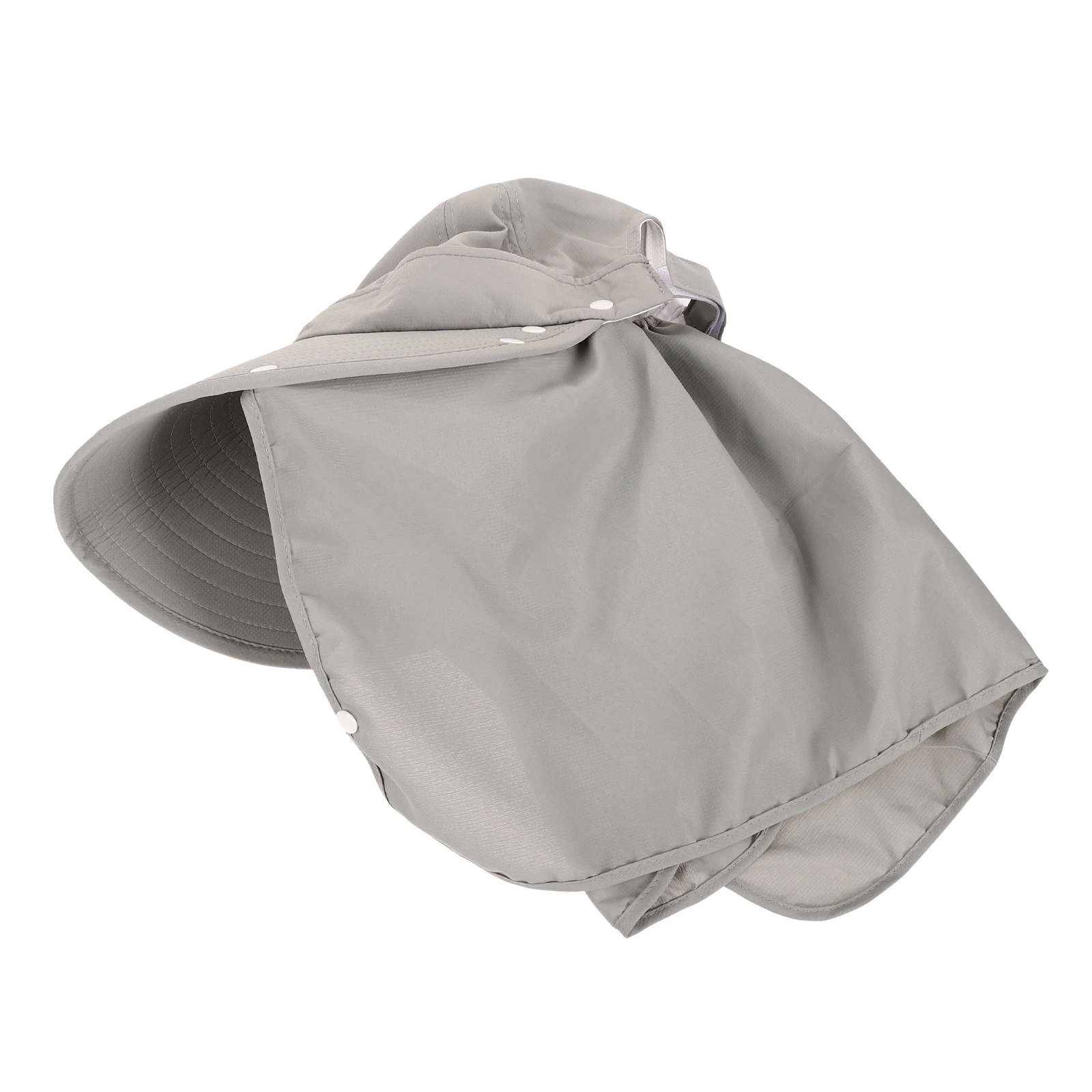 Summer Sun Hats Wide Brim Breathable Acrylic Fiber Outdoor Fishing Travel Cap Gray One Size Fits All Adjustable Brim Sun Hat