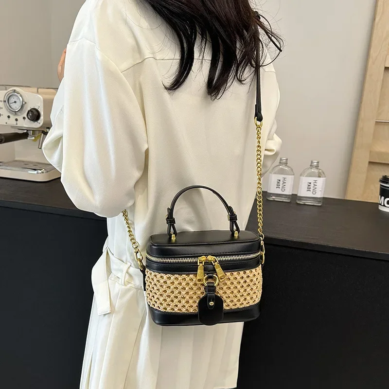 

2025 Bohemian Handwoven Raffia Tote Bag Perfect for Beach to Brunch Shoulder/Crossbody Carry Eco-Friendly Fashion Gift Ready