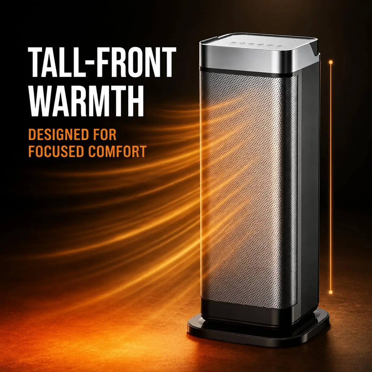 1500W Quiet Ceramic Space Heater with Oscillation Tip-Over Protection Portable Electric Heater for Bedroom, Office, Bathroom