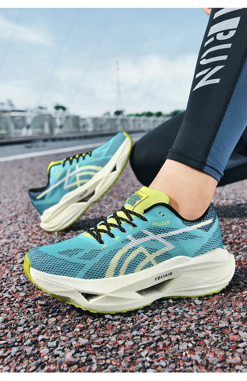 Marathon-Laufschuhe für Herren, leichte Spezial-Sportschuhe, Sneaker mit Carbonplatte, trendige, atmungsaktive Sportschuhe für Damen. – Detail 6