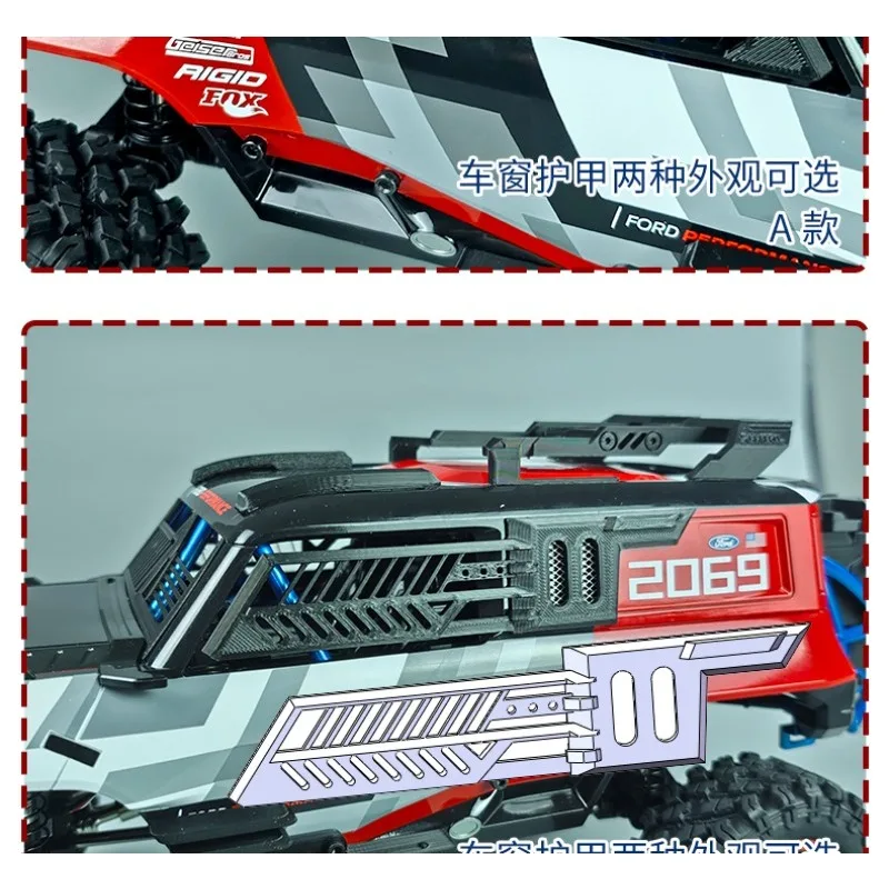 Kompletny zestaw osłon ochronnych do samochodu RC MJX H12P w skali 1/12, 4WD, szybki crawler terenowy, montaż bez wiercenia.