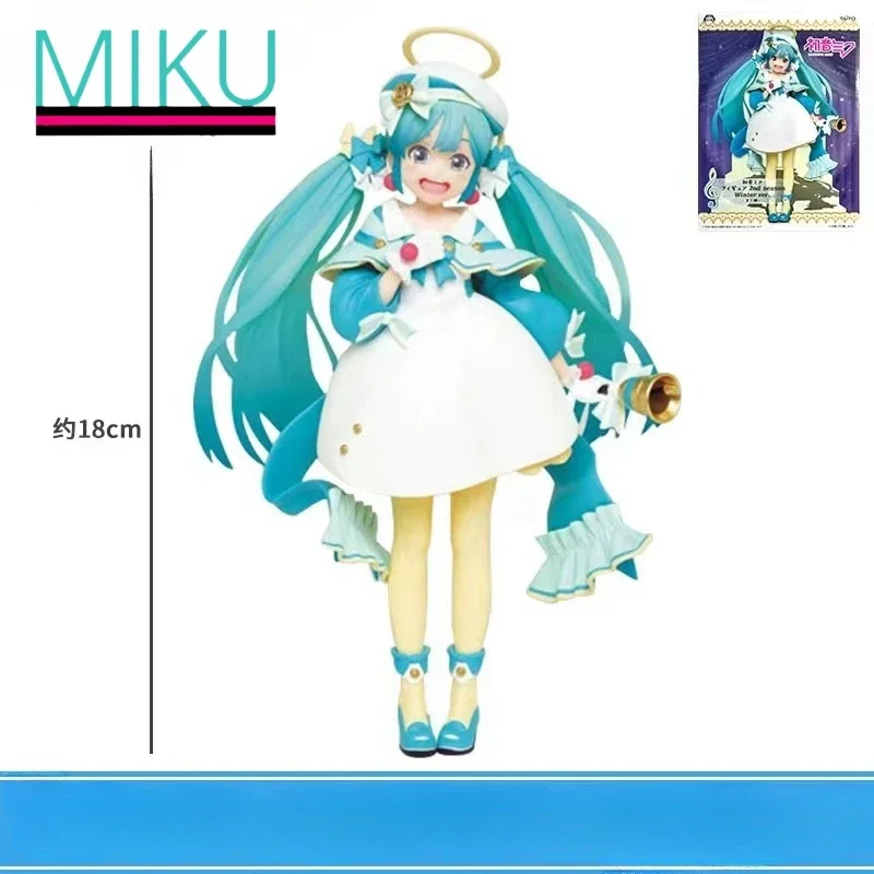 

Kawaii Hatsune Miku Garage Kit Animation Peripheral Cute Cartoon 2nd Model Toy Collectible Holiday Gift Desktop Ornament 18cm