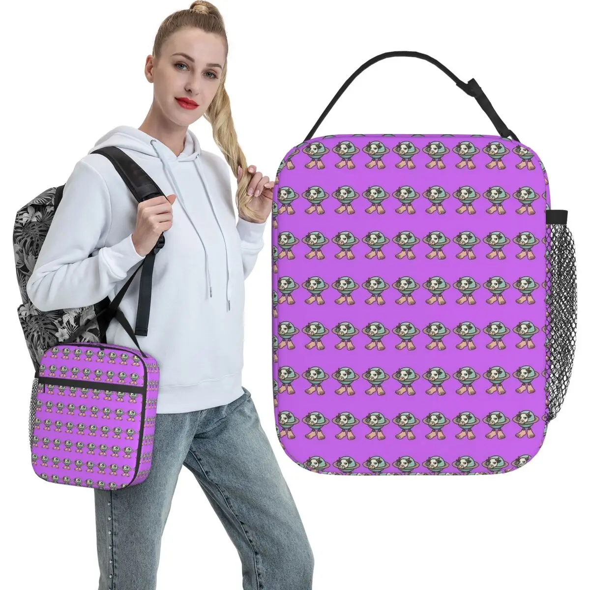 VACCA SATURNO SATURNITA ITALIAN BRAINROT ANIMAL Lunch Bag Casual Lunch Box For Adult School Convenient Cooler Bag