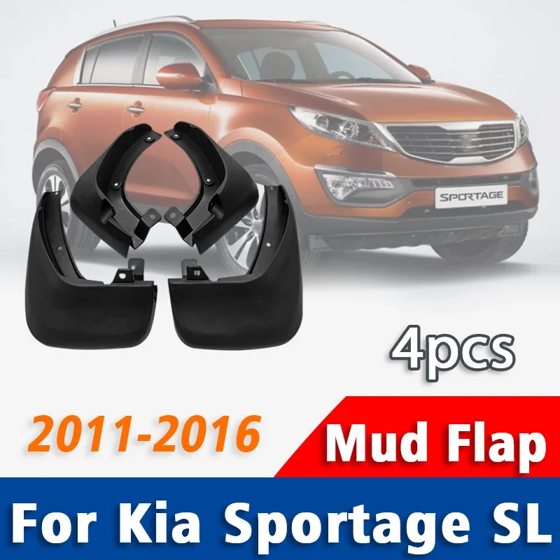 

FOR 2011-2016 Kia Sportage SL Mudflaps Fender Mud Flap Guards Splash Mudguard Front Rear 4pcs Car Accessories 4pcs