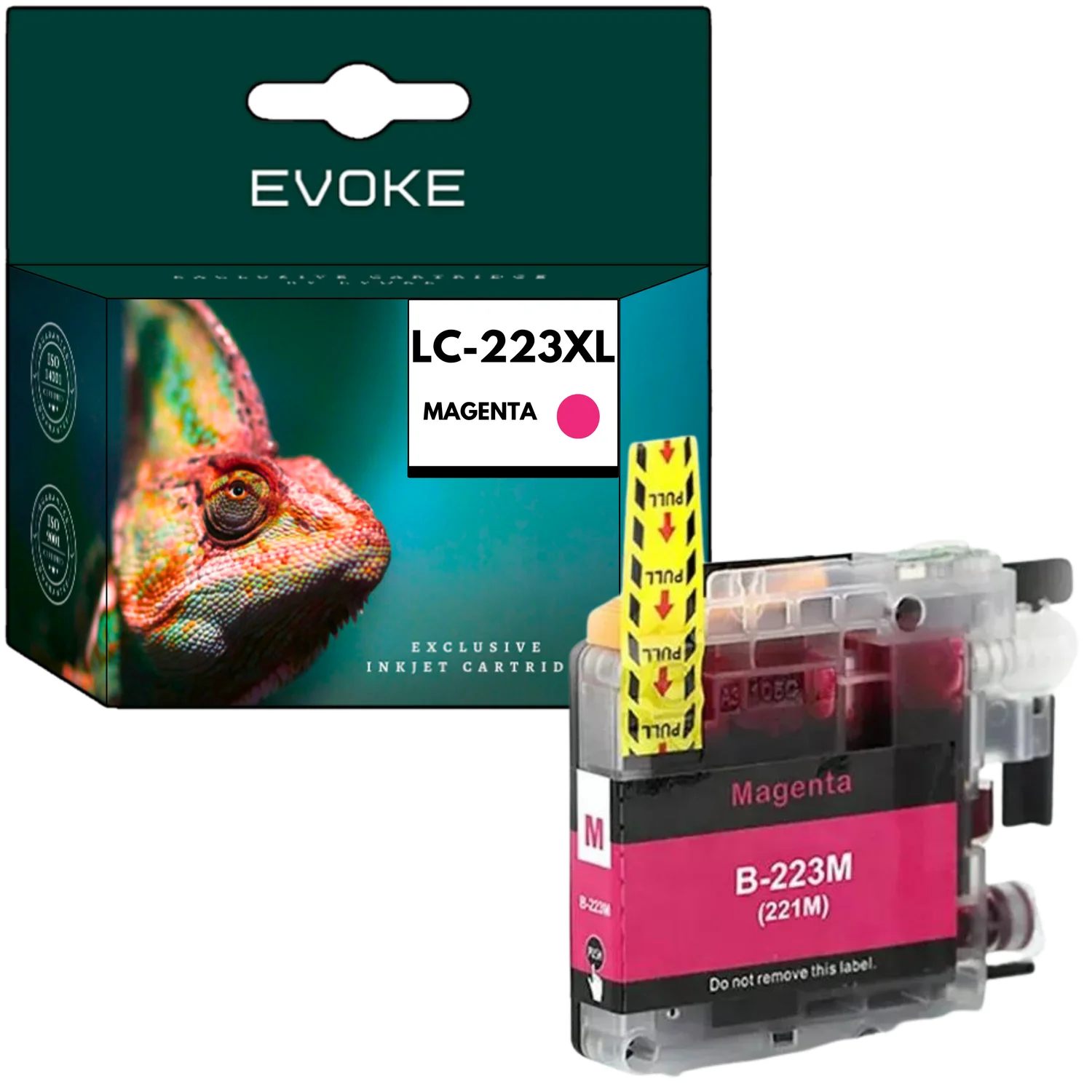 Evoke Compatibele Inkt voor Brother Lc-223 Lc223 Lc223M Magenta 10 ml 300 Pagina's Dcp-J4120Dw J562Dw; Mfc-J5320Dw J4620Dw