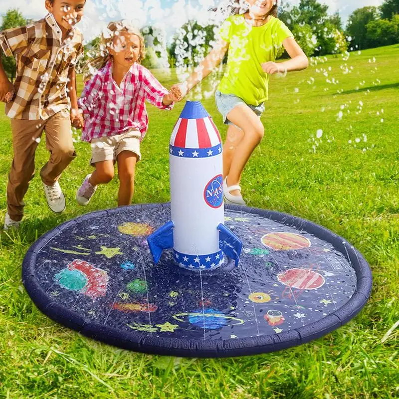 Toddler Splash Pad Kids Portable Summer Sprinkler Splash Pad Thicken Sprinkler Pool Splash Inflatable Yard Water Toys For Theme