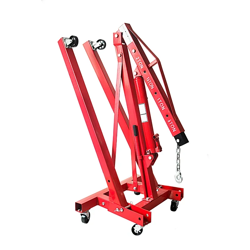 1Ton 2 Ton Folding Shop Crane Lifting Machine Hydraulic Car Engine Crane