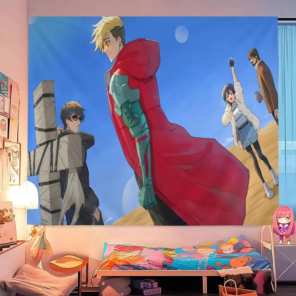 T-Trigun S-Stampede E-sports Printed Large Wall Tapestry Art Science Fiction Room Home Decor Decor Blanket