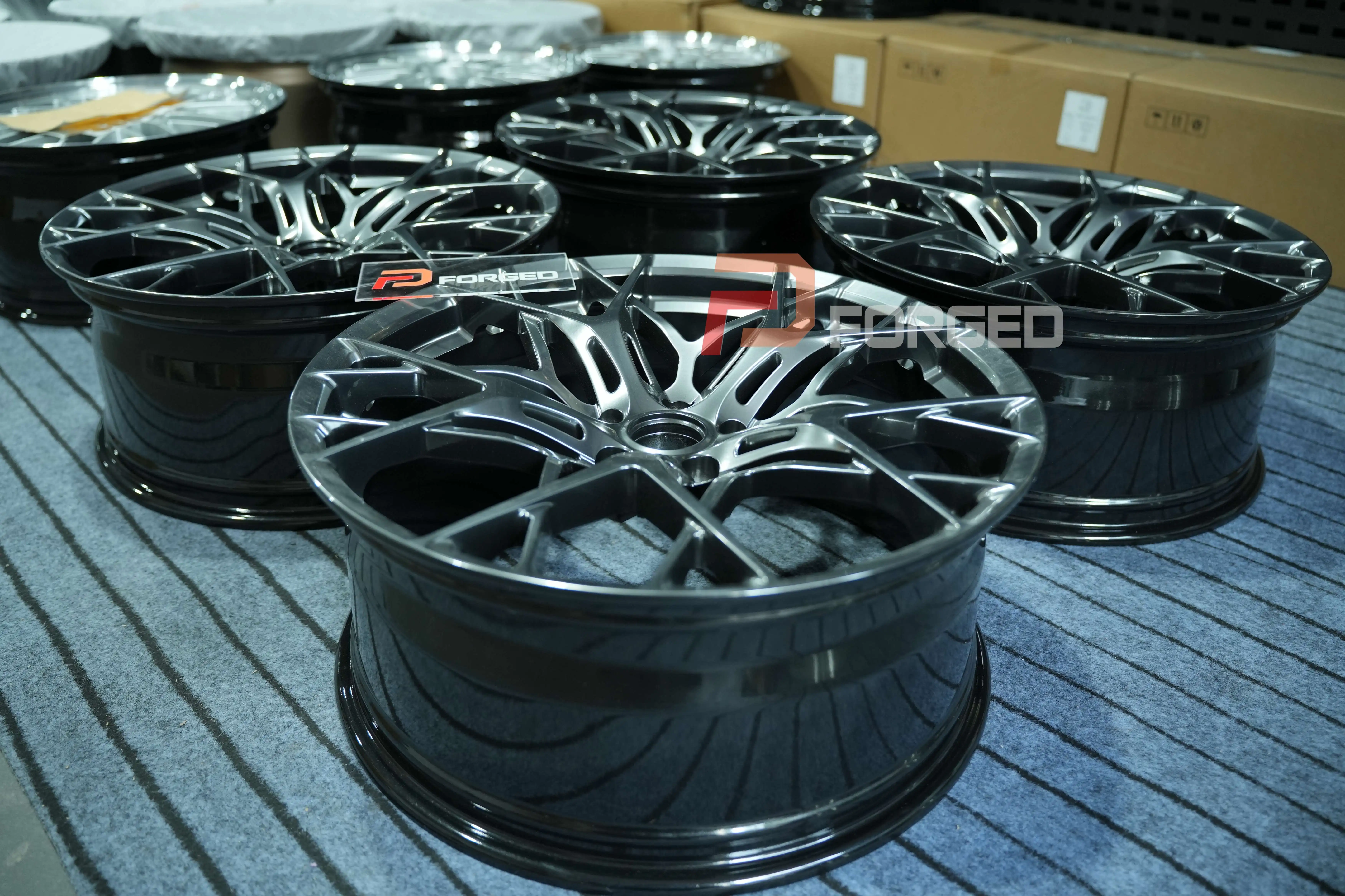 

PJ Factory Customized 6061-T6 Aluminium Alloy Forged Wheel 15inch to 24inch