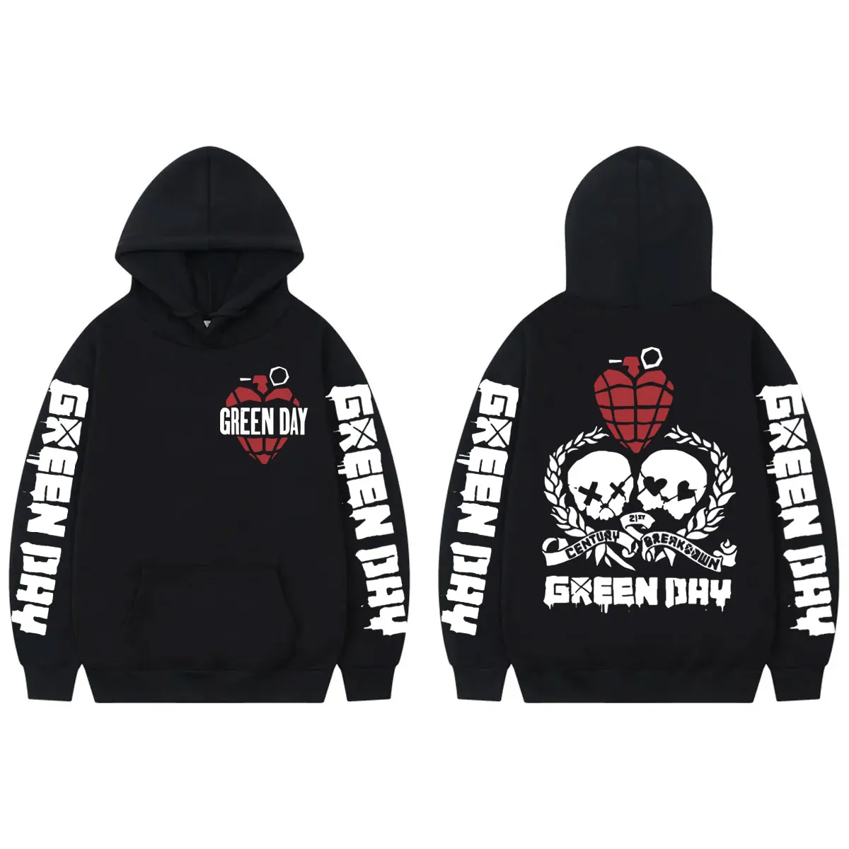 

Rock Band Green Day Merch Hoodies Men Women Clothing Punk Hip Hop Hooded Sweatshirts High Quality Fashion Oversized Pullovers