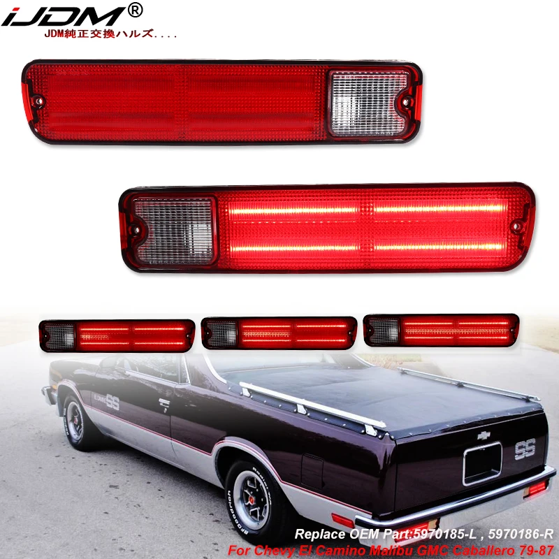 

iJDM Car Tail Lights Assembly For Chevy El Camino Malibu GMC Caballero Rear Taillamps Turn Signal Lights,Brake Lamps 1979-1987