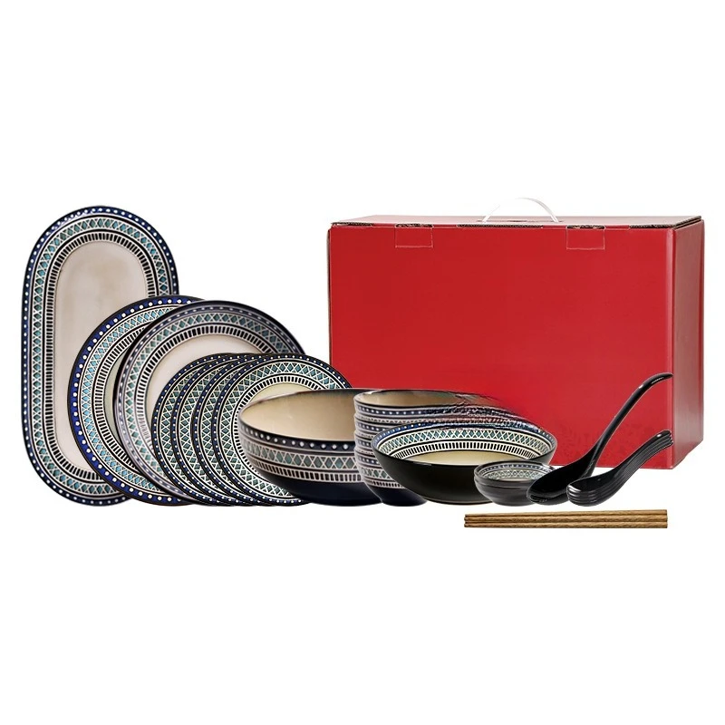 

European relief ceramic plate, bowl set