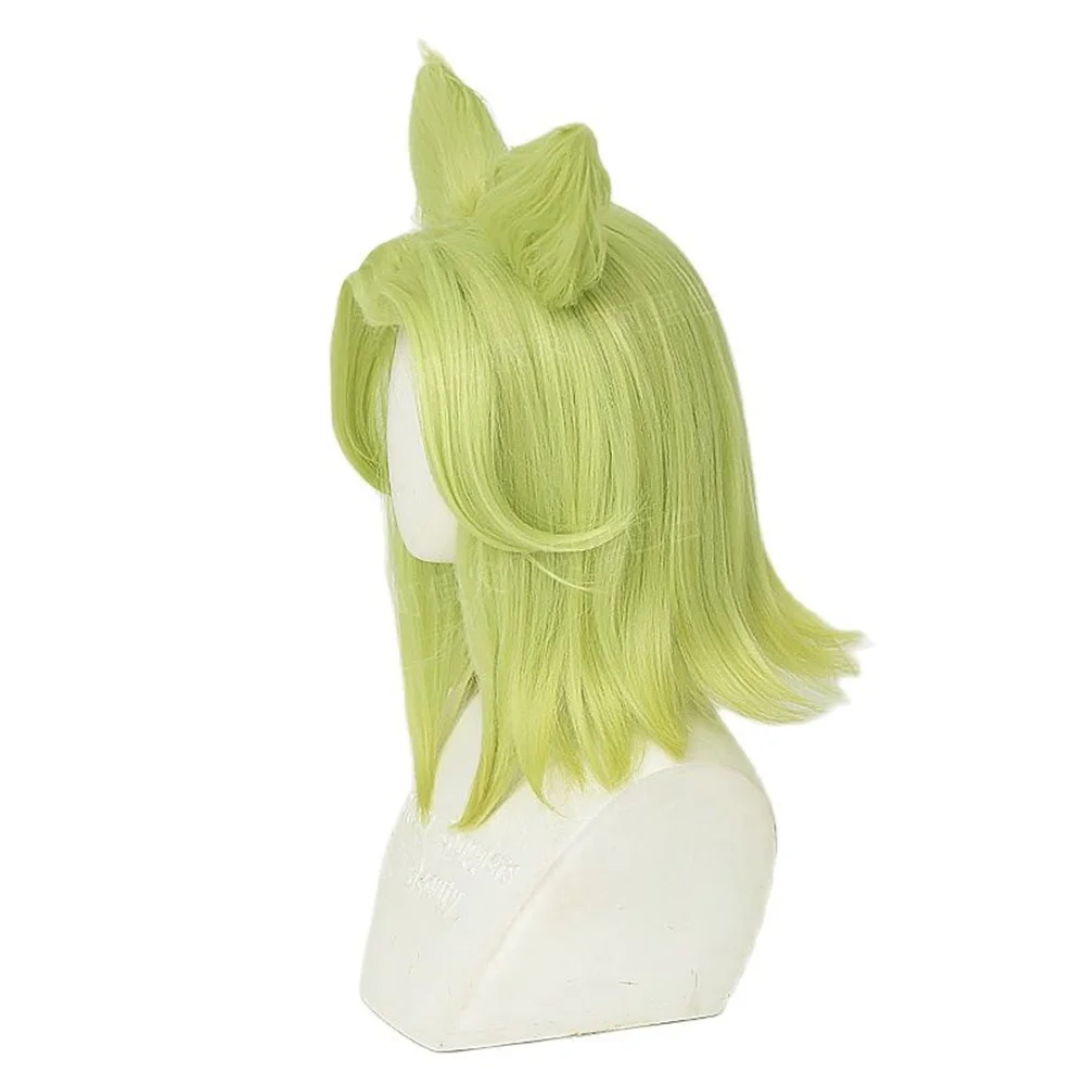 Game Zeri Groene Cosplay Pruik De Spark van Zaun Zeri Cosplay Kort Hittebestendig Synthetisch Haar + Pruik Cap voor Prop Halloween ﻿
