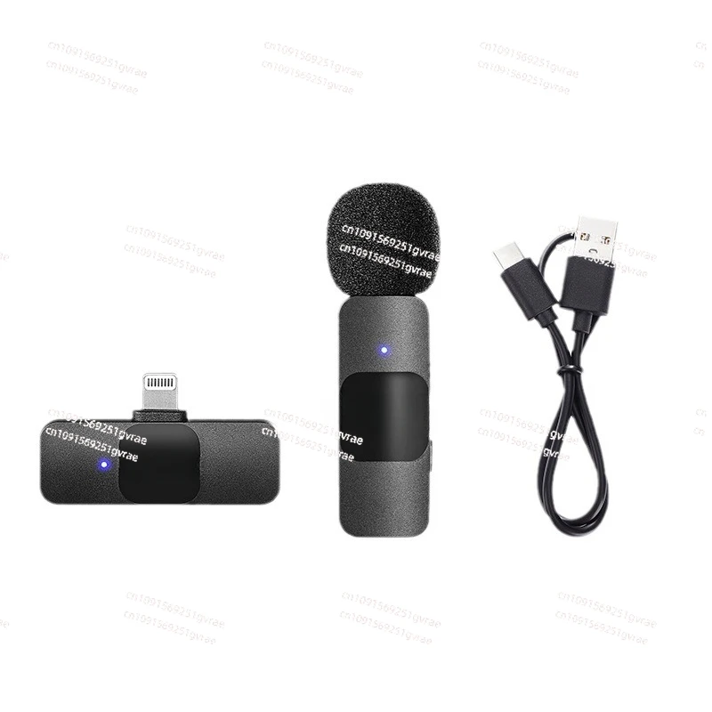 Wireless microphone, collar clip type mini mobile phone, live video recording, radio