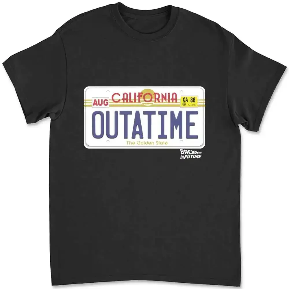 Back To The Future Outatime Plate Movie T-shirt V7ZX