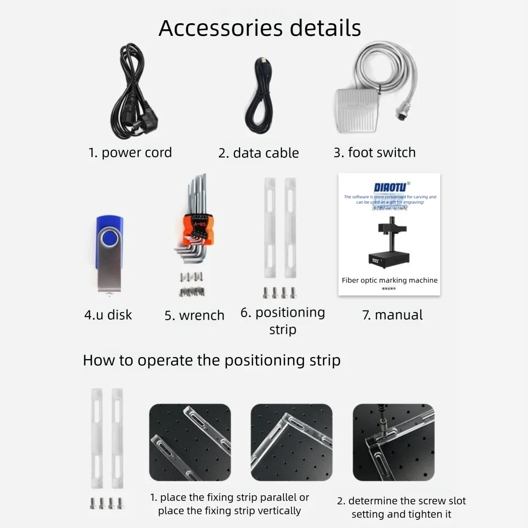 Super Mini Fiber Laser Optic Marking Machine BSL Mobile APP Computer Dual Use 20W 30W For Metal PVC Plastic Stainless Engraving