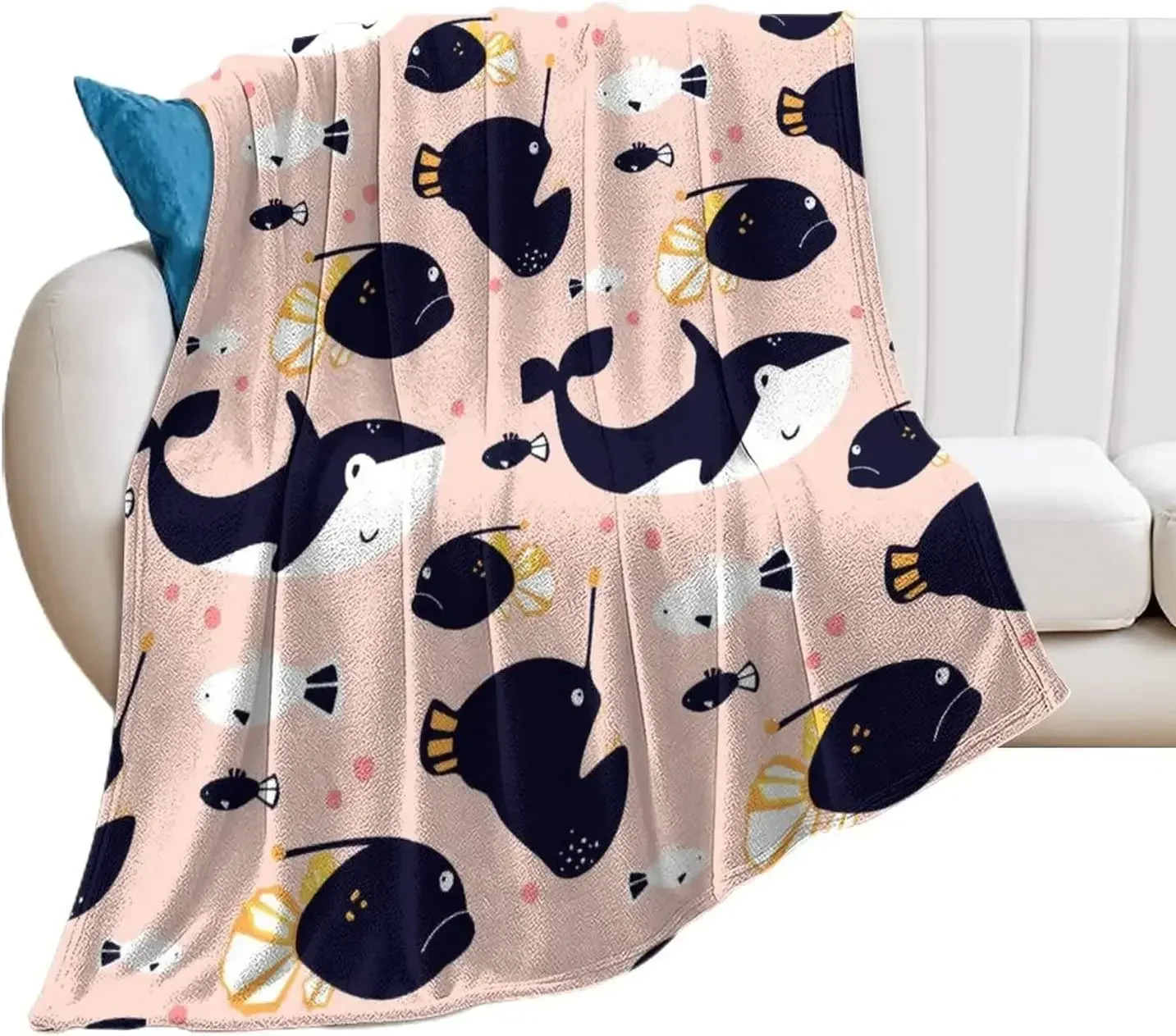 Killer Whale Orca Throw Blanket Ultra Soft Blanket Warm Thin Blanket for Home Bed Couch Blankets Bedspreads for Adults Children