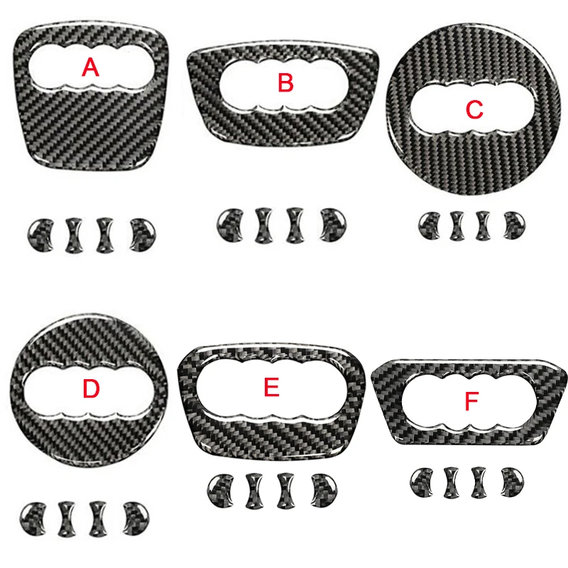 Car Steering Wheel Carbon Fiber Cover Adhesive Frame Accessories for Audi A1 A3 A4 A5 A6 A7 Q3 A6 C7 Q5 A8 Q7 B6