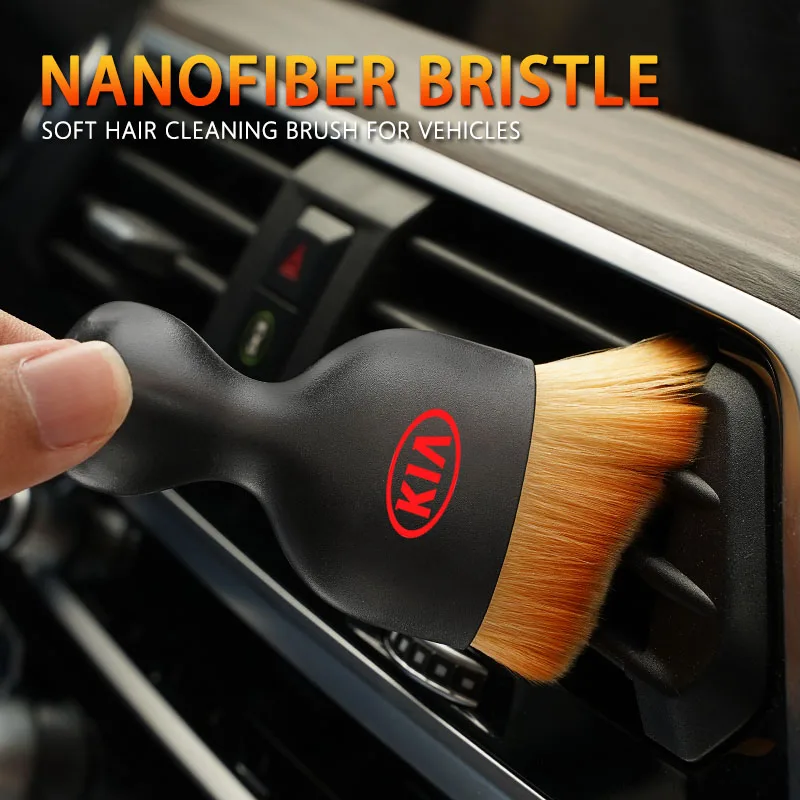 Car Interior Cleaning Soft Brush Tool Dust Remover For Kia KN Sportage Ceed Picanto Rio ProCeed Forte K7 K5 K8 K3 K9 Niro Stonic