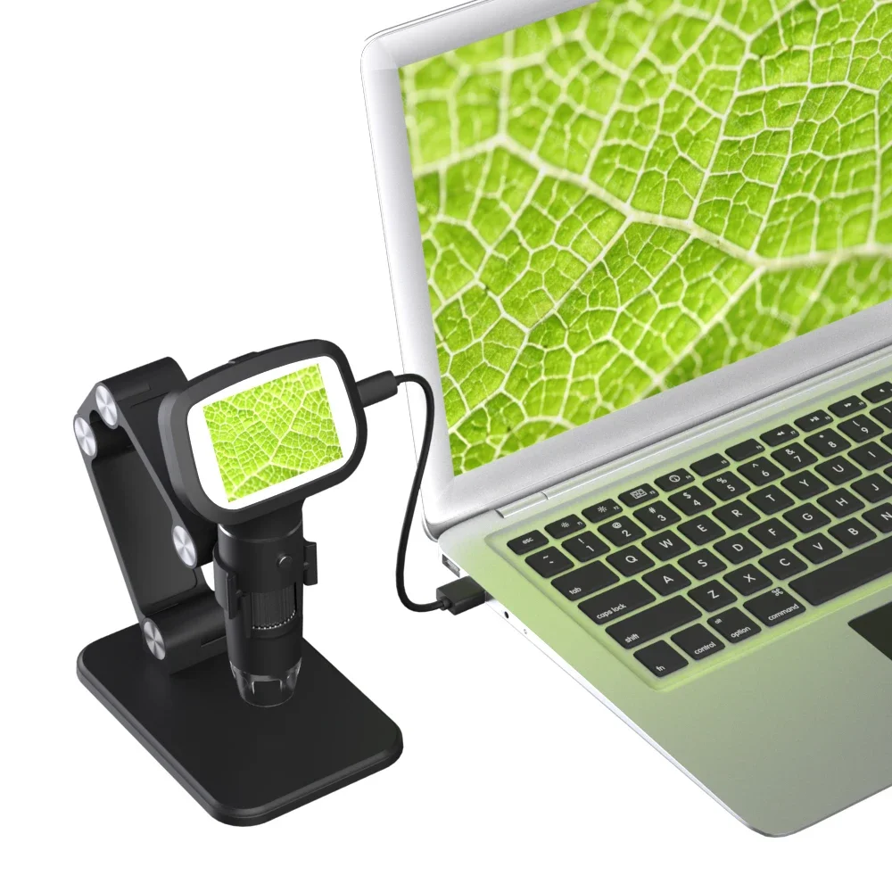 Deearsee 1600X Digital Microscope with Lcd Screen 2.4 inch Electron Video Magnifier for PC