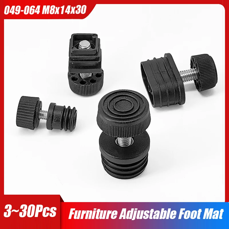 

M6 M8 Leveling Foot Screw On Type PP Plastic Furniture Table Chair Sofa Leg Anti-slip Feet Adjustable Leveler Base Bolt Pad
