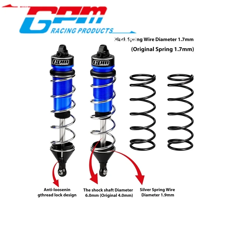 GPM MNV6135R Alloy Rear Shock 135mm For ARRMA 1/7 Talion 6S EXB / Kraton / Notorious 6S V6 RC Upgrade view 2