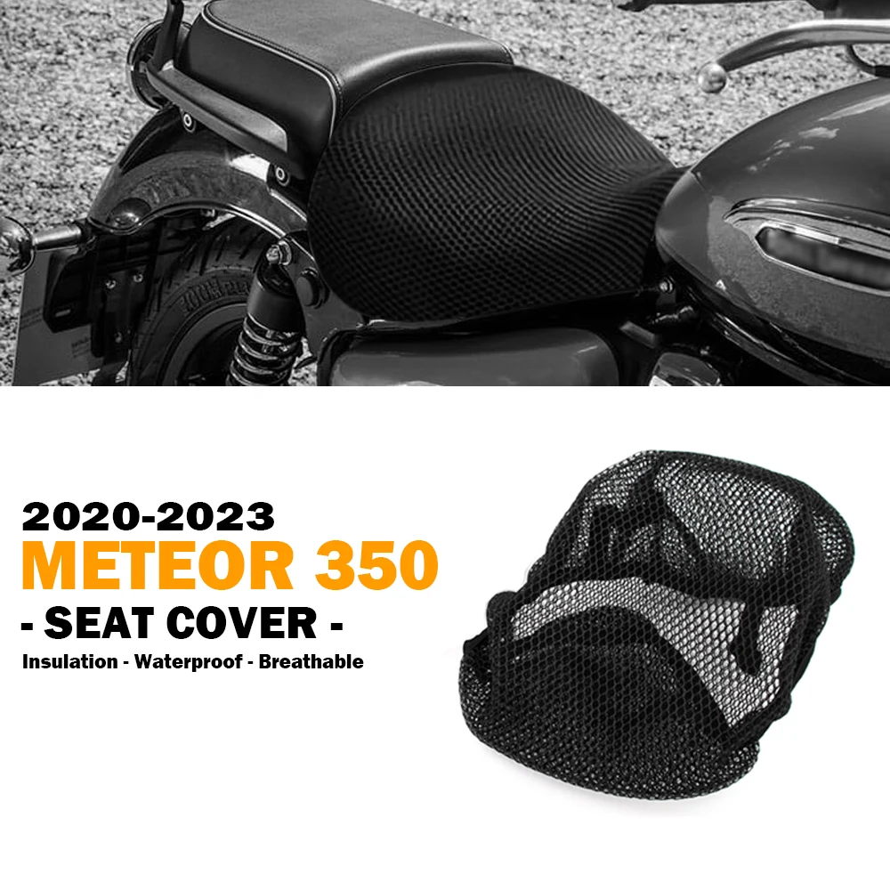 

Meteor 350 Accessories for Royal Enfield Meteor350 2020-2023 Motorcycle Seat Cover 3D Honeycomb Mesh Cushion Waterproof Nylon