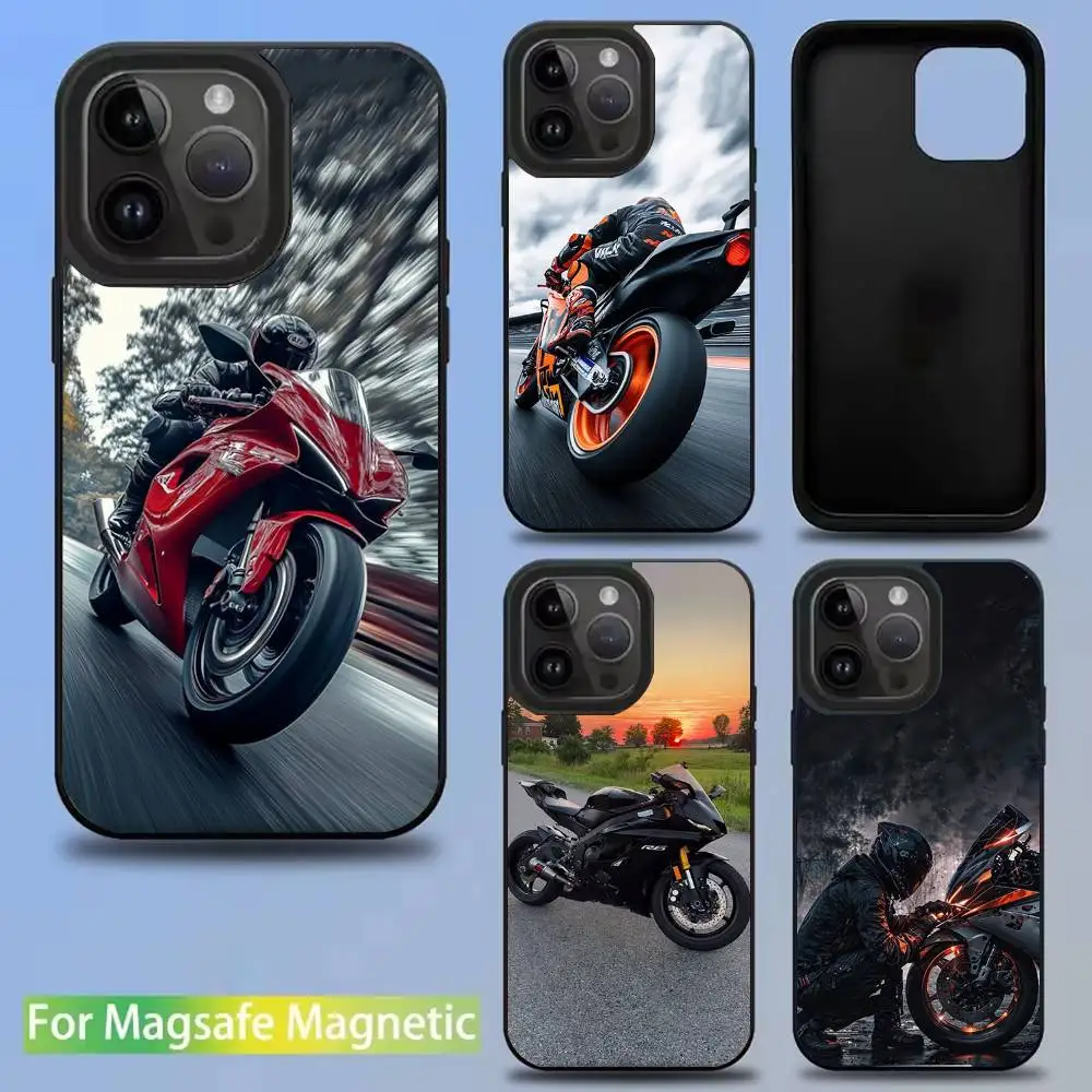

Bike Moto Y-Yamahaes Phone Case For iPhone 16,15,14,13,12,11,Pro,Max,Plus,Mini,SE New Magsafe Magnetic Wireless Charging