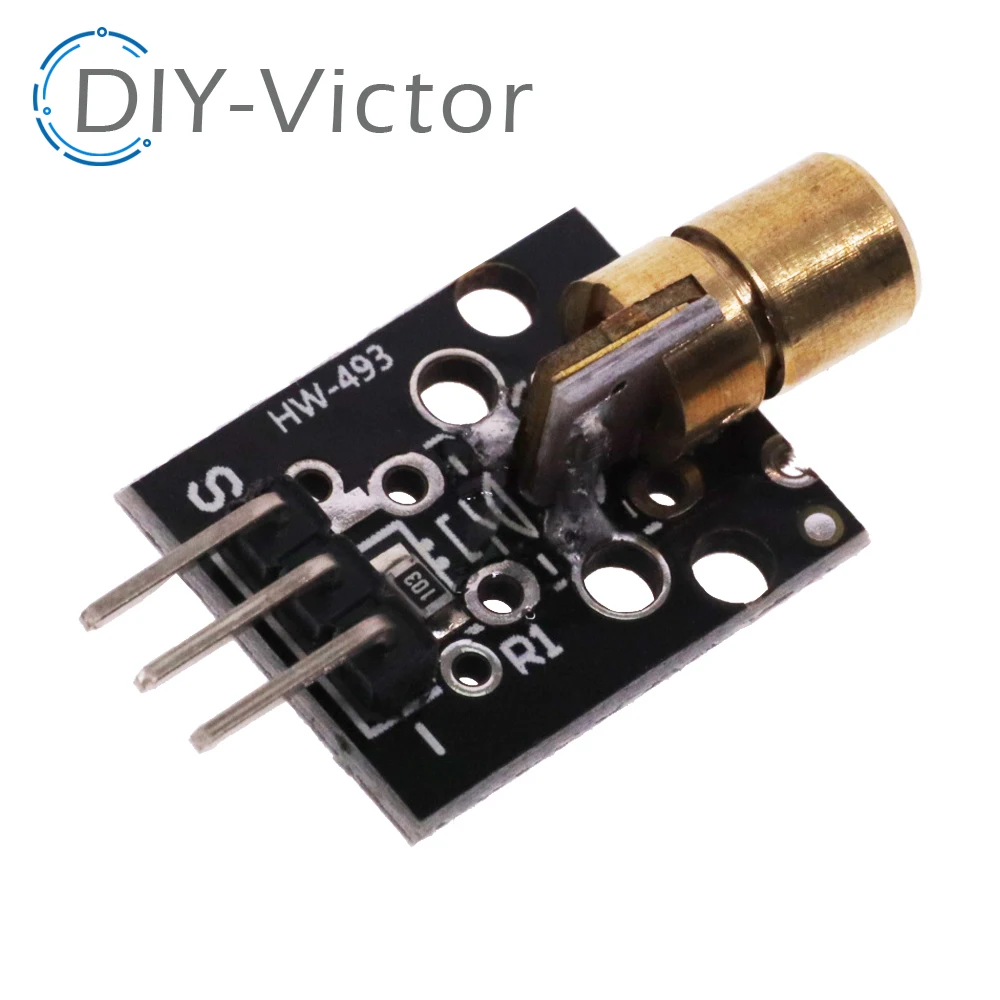 KY-008 650nm Laser Sensor Module 6mm 5V 5mW Red Dot Diode Copper Head for Arduino