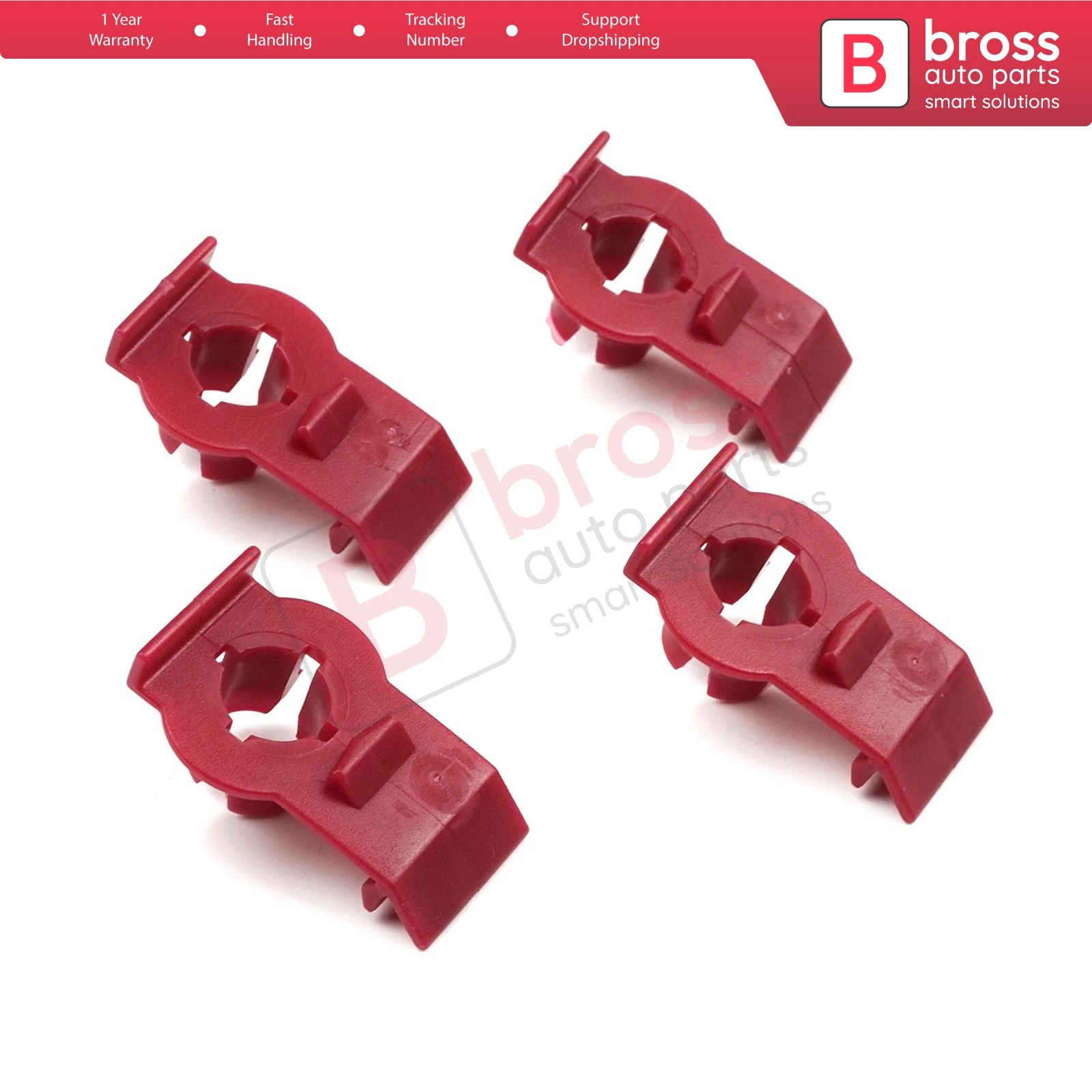 

BCF847 4 Pieces Window Fixer Clips 51338218383 for BMW E46 Bross Auto Parts